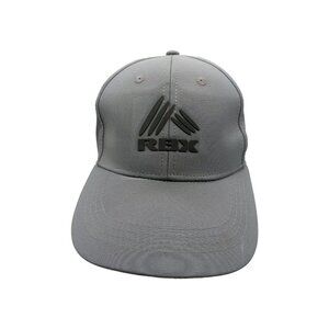 RBX Hat Gray Black Logo Adjustable Strap  Back Read